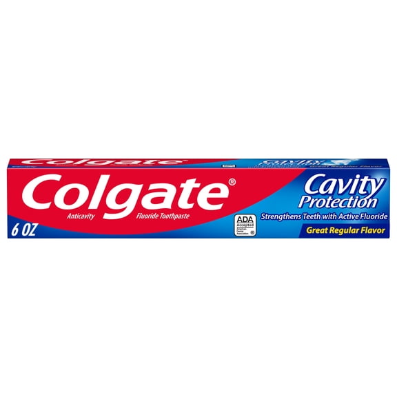 Colgate Cavity Protection Fluoride Toothpaste, Great Regular Mint Flavor, 6 oz