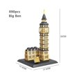 thumbnail image 1 of Bloques de construcción de modelo de arquitectura de ciudad, juguetes de construcción de templo Taj Mahal Big Ben, Torre Eiffel de Londres, Nueva York, Alemania, 1 of 4