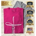 thumbnail image 2 of S4E Women's Jesus Cross Religious T-Shirt XX-Large Heliconia Pink, 2 of 4