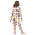 thumbnail image 7 of FORMRS Niños Bathrobe Unisex Hooded Robe Soft Plush Pajamas Sleepwear, Size 2-3T, Colorful Jam Jars, 7 of 7