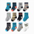 thumbnail image 2 of CAUYDY 3 6 9 12 Months Baby Boys Cute Socks 12PC Set Newborn Spring Summer Fall Winter Grip Crew Socks Sizes 0-1 Years, 2 of 4