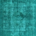 thumbnail image 1 of Ahgly Company Indoor Square Oriental Light Blue Industrial Area Rugs, 6' Square, 1 of 4