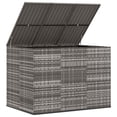 thumbnail image 2 of vidaXL Garden Cushion Box PE Rattan 145x100x103 cm Grey, 2 of 4