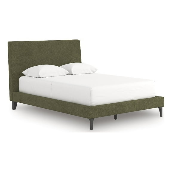 Signature Design by Ashley Darcalli Green Full Upholstered Bed with Roll Slats