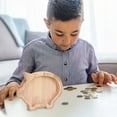 thumbnail image 7 of Handmade Wooden Money Box for Kids, Solid Wood Deposit Bank with Glass Window, Children's Saving Bank Bedroom Decor Gift(D), 7 of 7