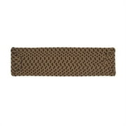 Colonial Mills 28" Brown, Green and Beige Handmade Braided Stair Tread Rug