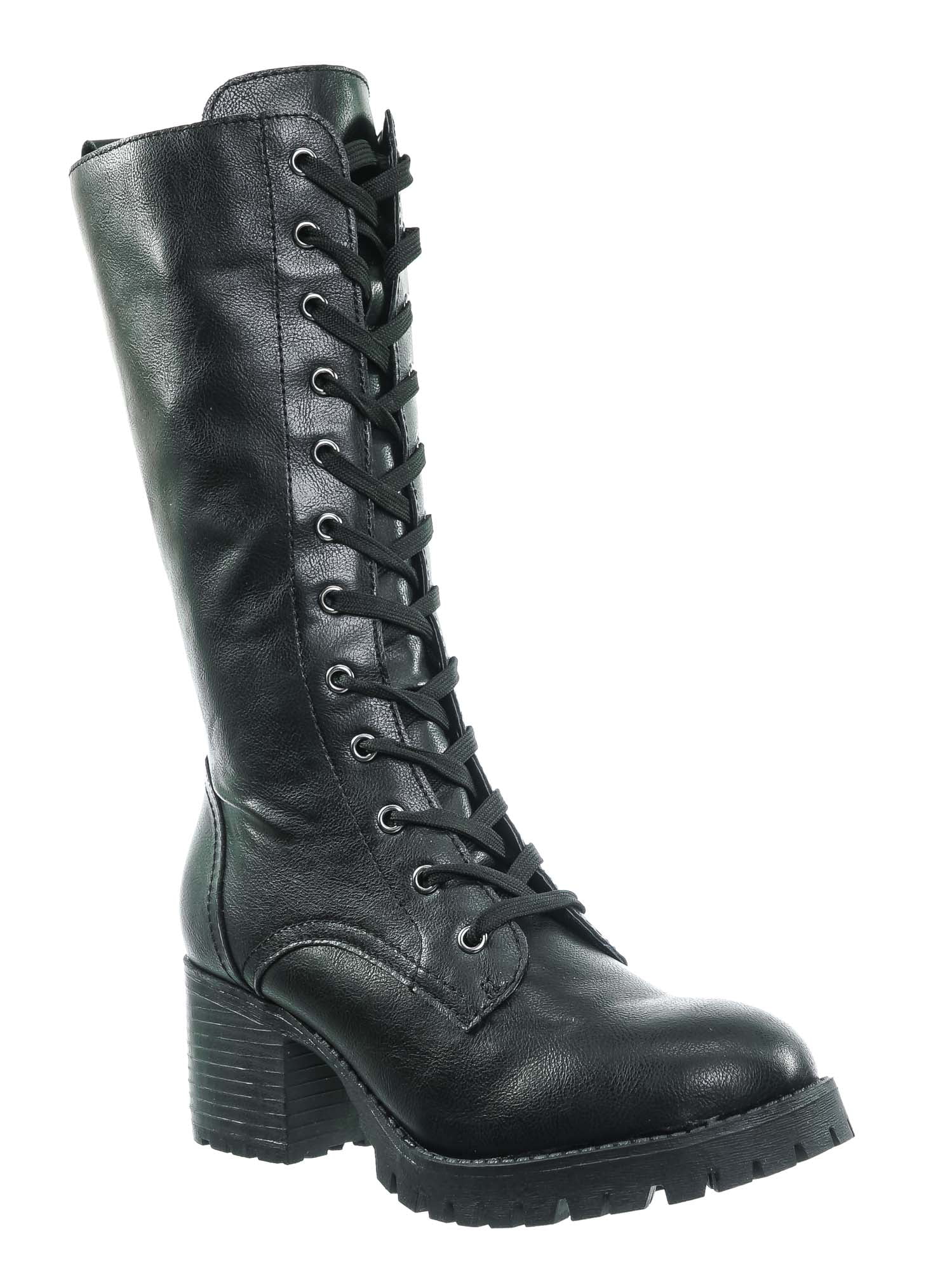 Bamboo Chief17 Faux Fur Lined Comb. Boots Womens Mid Calf Treaded