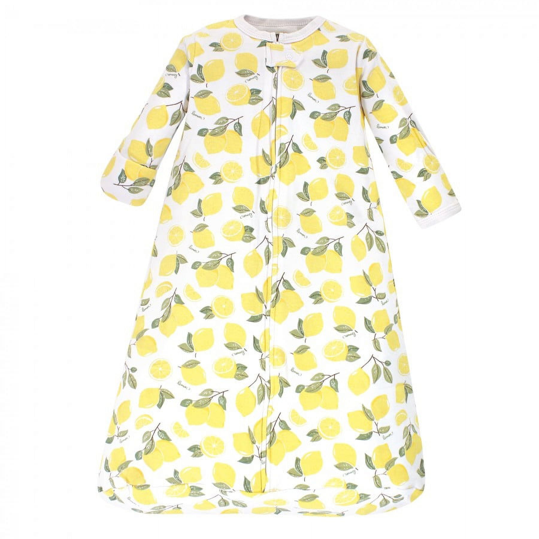 Hudson Baby Infant Girl Cotton Long-Sleeve Wearable Sleeping Bag, Sack, Blanket, Strawberry Lemon, 0-3 Months