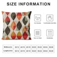 thumbnail image 5 of Qinduosi UPOOS Throw Pillow Cover Style Retro with Drop Shapes in Tones Abstract for All and Purposes Decorative Pillow Case Home Decor Square Pillowcase White, 5 of 5