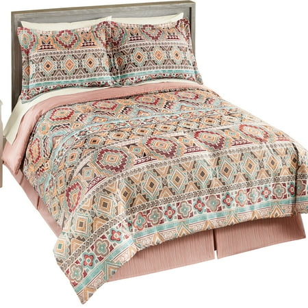 Reversible Southwest Mojave Print Comforter Set Of 4 Includes