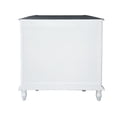 thumbnail image 3 of 55" White and Black Raft Wood Trading Cottage Angled Console Cabinet, 3 of 5