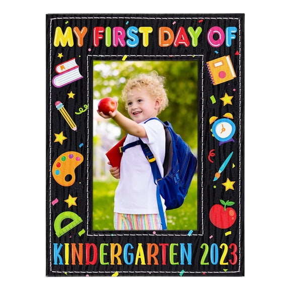 WaaHome My First Day of Kindergarten Picture Frame 2026 First Day of Preschool Gifts for Kids Boys Girls My 1st Day of Kindergarten Prschool Pre-K Photo Frame Back to School First Day of School Gifts