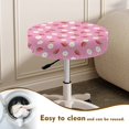 thumbnail image 4 of FUIALDOLG Stretchy Round Bar Stool Seat Covers with Strawberry Daisy Pattern, 2 Pack Polyester Protector Cushion for Kitchen and Cafes, 4 of 6