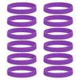 thumbnail image 1 of 12Pcs Silicone Rubber Bands Non-slip 4 Inch Flat for Books, Purple, 1 of 6