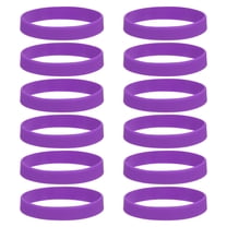 12Pcs Silicone Rubber Bands Non-slip 4 Inch Flat for Books, Purple