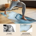 thumbnail image 4 of Blue Marble Gold Wave Pattern Hot Yoga Mat Towel Non Slip for Hot Yoga - Quick-Drying Yoga Mat Cover with 4 Corner Pockets with Travel Bag - Hot Yoga Towel Non Slip 74"x26", 4 of 6