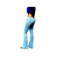 thumbnail image 3 of Jack David Women's Juniors 70s Trendy Flared Fitted Bell Bottom Denim Jeans, 3 of 5