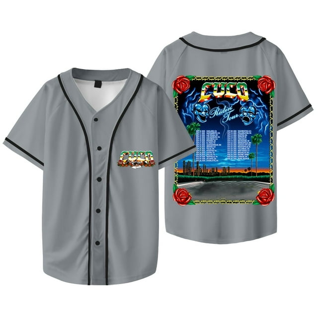 Cuco Ridin Tour 2025 Merch Baseball Jacket Tee Women Men V-neck Short Sleeve T-shirts,Style 7,XXXXL