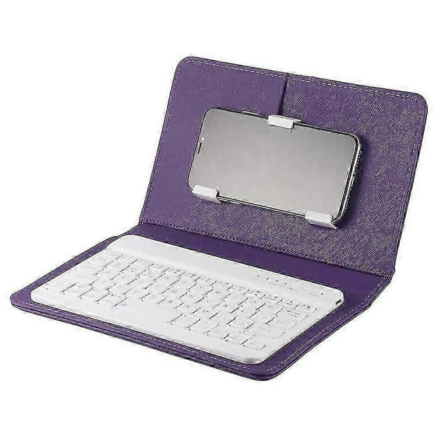Mini Portable Wireless Bluetooth Keyboard With Leather Case compatible Smartphone High quality Gift