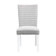 thumbnail image 2 of Grey and White Solid Back Side Chair Set / Durable and Comfortable Dining, 2 of 4