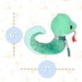 thumbnail image 3 of KIDS PREFERRED Harry Potter Slytherin Green Snake Plush Stuffed Animal with Embroidered Details and Green Stripped Scarf Hogwarts House Collectible for Babies, Toddlers, and Kids 6 Inches, 3 of 5