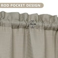 thumbnail image 7 of GlowSol Kitchen Curtains 30"W x 30"L Farmhouse Waffle Cafe Curtain Blackout Half Window Curtain for Bathroom, Taupe, Set of 2, 7 of 7
