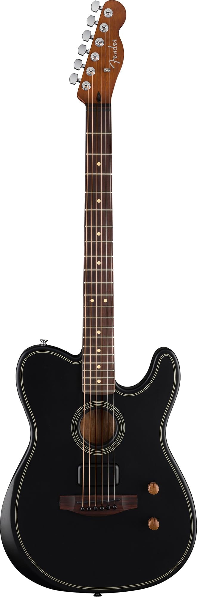 Fender Acoustasonic Standard Telecaster - Black Bundle with Strap, Guitar Cleaning Kit and Austin Bazaar Instructional Video