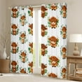thumbnail image 2 of Manfei Cute Highland Cattle Black Out Curtains,Green Leaves Curtains Pack of 2 (42x63 Each),Rustic Farmhouse Cabin Bedroom Curtains For Girls,Breathable Home Decor, 2 of 6