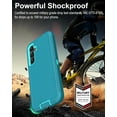 thumbnail image 6 of for Samsung Galaxy A35-5G Case, with Screen Protector, Port Protection, Full-Body Non-Slip Silicone Rubber Covered, 3-Layer Heavy Duty Drop-Proof Cover Phone Case, Teal, 6 of 14