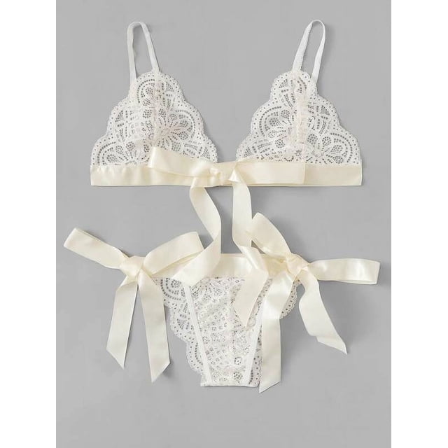 Lencería sexy de estilo europeo y americano, ropa interior sexy de mujer con lazo grande de tres puntos y abertura