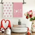 thumbnail image 6 of Sm:)e Valentine's Day Kitchen Dish Towels, 18x26 Inch, Set of 2, Pink Hearts, 6 of 6