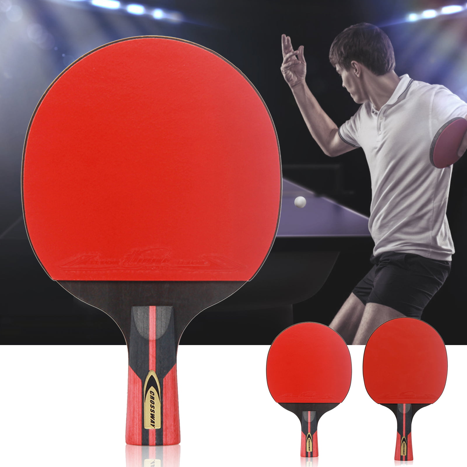 1x Inverted Rubbers Sponge For Table Tennis Rackets Ping Pong Paddle Red/Black`d 