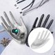thumbnail image 3 of 2x Resin Buddhism Hands RingsTrinket Bracelet Jewelry Display Stand Rack color black color Hugo Pantalla de manos de Buda, 3 of 10