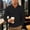 Black # Mens Shirts, variant on Mens Polo Shirts Long Sleeve Pullover Button up Casual Plain Stylish Winter Tops for Men Collar