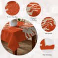 thumbnail image 5 of Coral Orange Table Cloth Waterproof Tablecloths, Coastal White Ocean Marine Nautical Beach Tablecloth Dining Table Cover for Kitchen Party Tabletop Outdoor, Square Tablecloth 60x60 Inch, 5 of 9