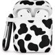 thumbnail image 1 of Funda para AirPods AIRSPO para Apple AirPods 2 y 1 Lindo Piel Protectora de Silicona Negro/Vaca, 1 of 5