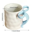 thumbnail image 6 of Opvise Premium Ceramic Festive Bow Mug with Insulated Handle, 350ml Capacity, Durable Coffee Cup for Hot Beverages, Holiday Gift, Home & Office Drinkware, 6 of 8