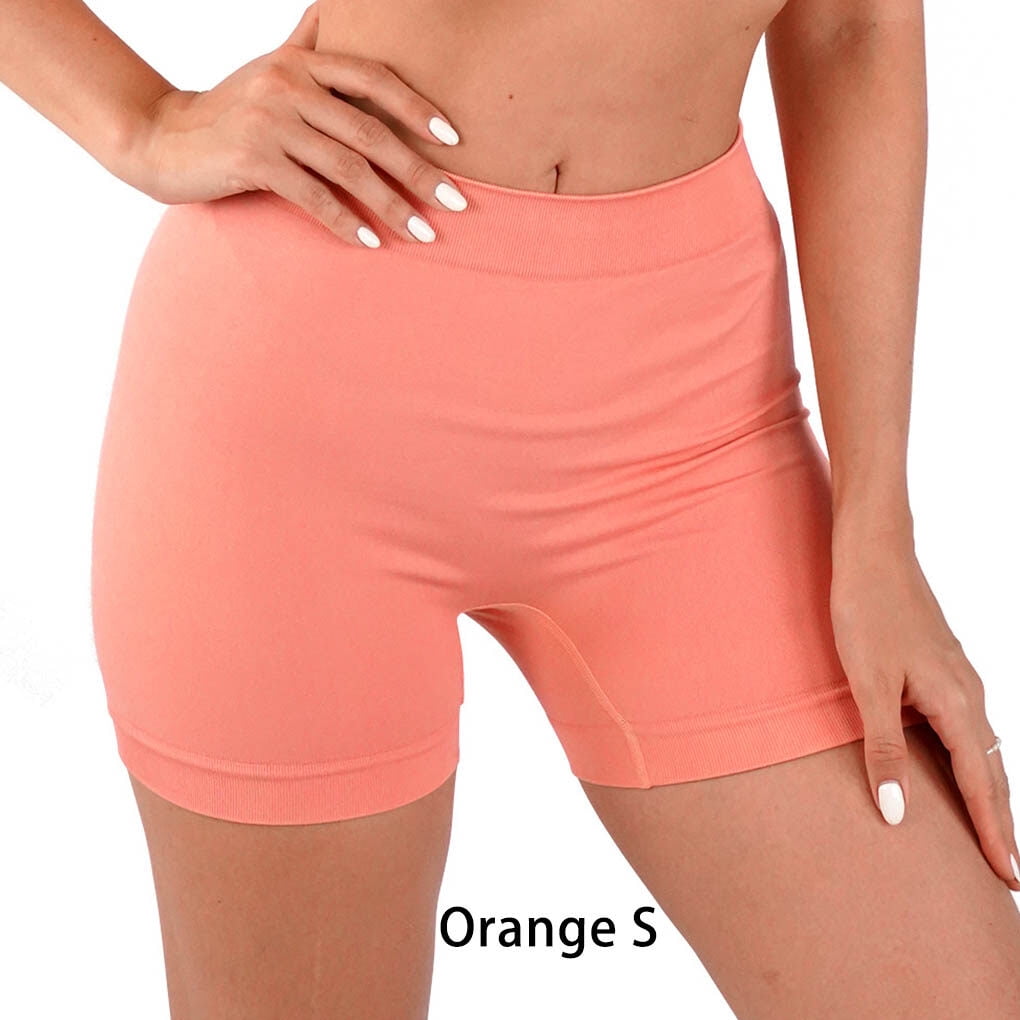 Women High Waist Yoga Shorts Girls Home Gym Running Breathable Fabric Skin friendly Jogging Workout Fitness Sports Short Pants Trousers Clothing S