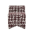 thumbnail image 2 of Pippa Merlot Geometric Jacquard Weave Stool, 2 of 6