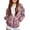 #140-Pink, variant on AUNVITO Girls & Boys Hooded Sweatshirt Windbreaker 4-12Y Full-Zip Long Sleeve Printed Casual Sportswear Japanese Style Fleece Fabric