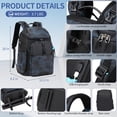 thumbnail image 4 of Mochila Tuceng para cámara réflex digital, réflex digital o sin espejo, bolsa grande para fotografía para hombres y mujeres con compartimento para portátil y soporte para trípode (azul)..., 4 of 8