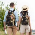 thumbnail image 4 of Saiise Adorable Kitten On Mini Train Print Laptop Backpack - Adjustable Shoulder Straps, Water-Resistant, Large Capacity, Stylish Design, Unisex for School, Office, Travel-Small, 4 of 5