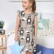 thumbnail image 4 of Fotbe Cartoon Bear Brown Vestido de Dormir para Niñas de 3 a 10 Años, Mangas Cortas, Estilo Princesa, Pijama Camisón con Mangas Voladas-Small, 4 of 6