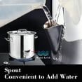 thumbnail image 4 of ARC USA Three in One 13 Gallon 52QT Stainless Steel Stock Pot Tamale Steamer with Lid & Steamer Rach, 4 of 6