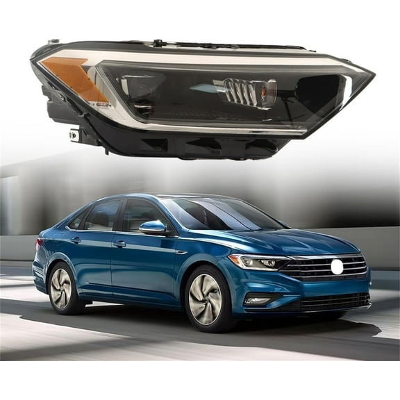labwork Headlight Assembly Replacement for Jetta SEL 2019-2022 Projector Headlight with DRL RH Set Passenger Side VW2503175