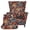 Autumn Floral Leaf Pattern, variant on Eheartsgir Pink Leopard Print 2 Piece Wingback Chair Cover, Stretch Non-slip Single-Seat Wingback Armchair Covers Polyester Wingback Chair Slipcover for Living Room Bedroom