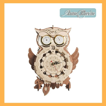 

DIY Puzzles Games Decoration Clock Kit Birthday Christmas Gifts with Thermometer and Hygrometer