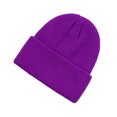 thumbnail image 2 of KKBOTIVE Adult Winter Hat - Beanie for Men Women Thick Knitted Unisex Solid Color Winter Hats Beanies Fashion Cap Dark Purple One Size, 2 of 5