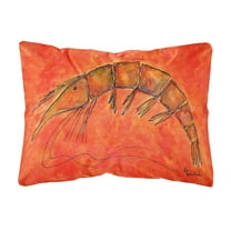 Carolines Treasures RDR2012PW1216 Shrimp Canvas Fabric Decorative Pillow, 12H x16W, multicolor