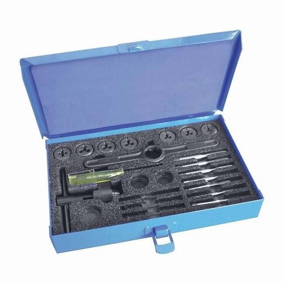 17PC Plug Hand Taps and Round Adjustable Dies Set 7 Sizes M2.5 To M6 420365